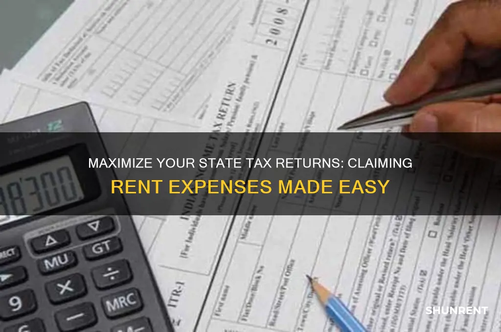 how to put rent on your state tax returns