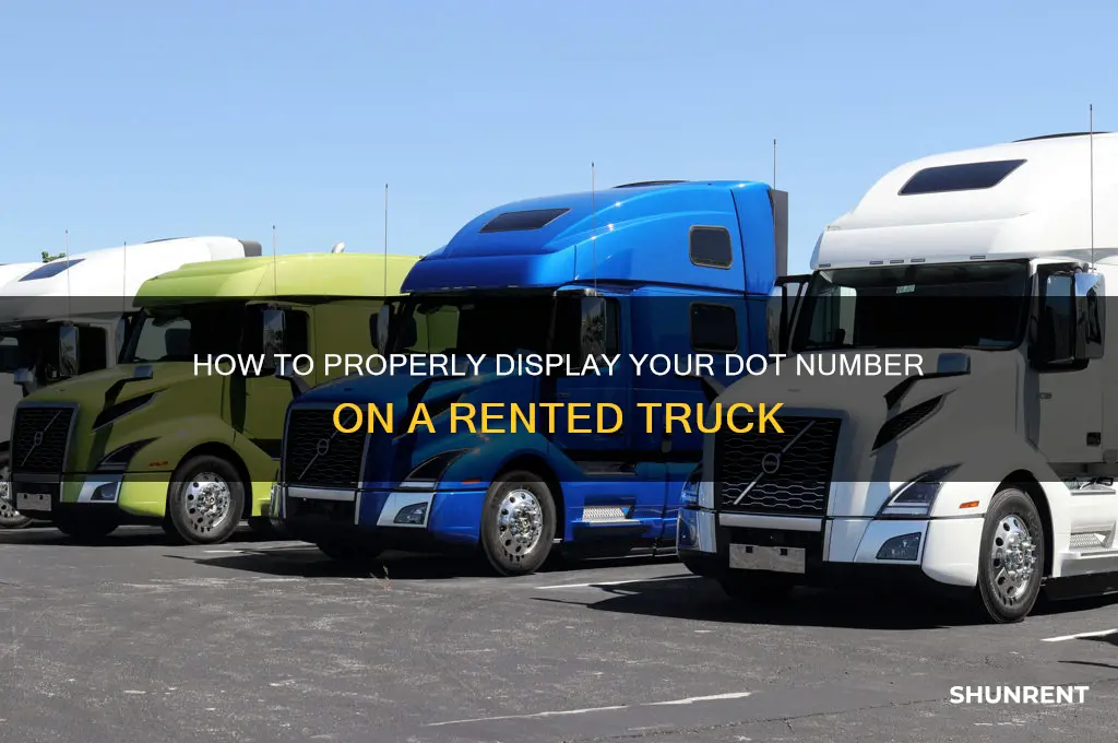 how to put your dot number on a rented truck