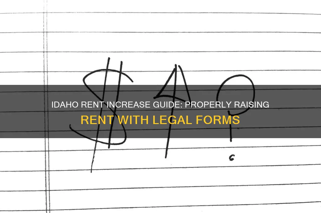 how to raise rent in idaho form