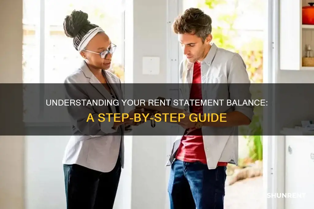 how to read a statement balance for rent