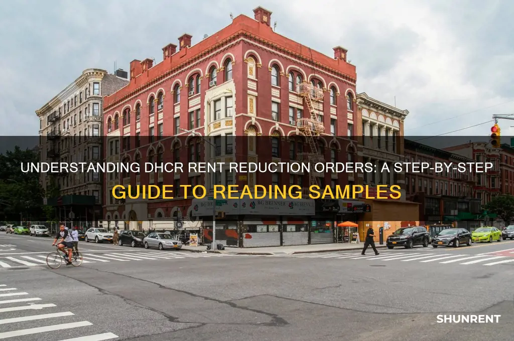 how to read dhcr rent reduction orders sample