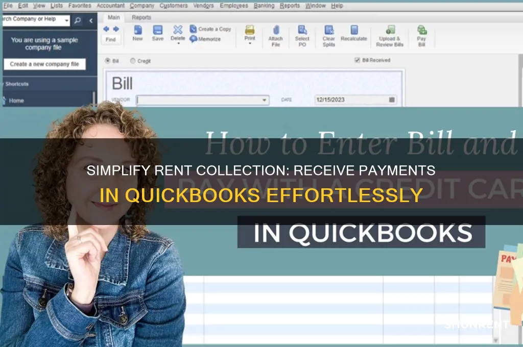 how to receive rent payments in quickbooks