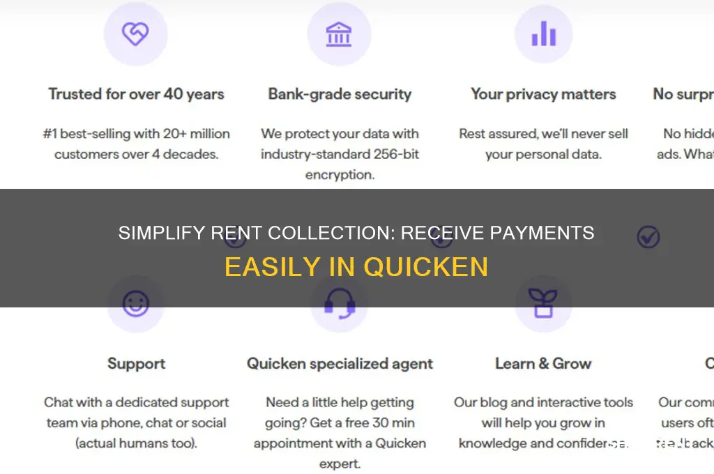 how to receive rent payments in quicken
