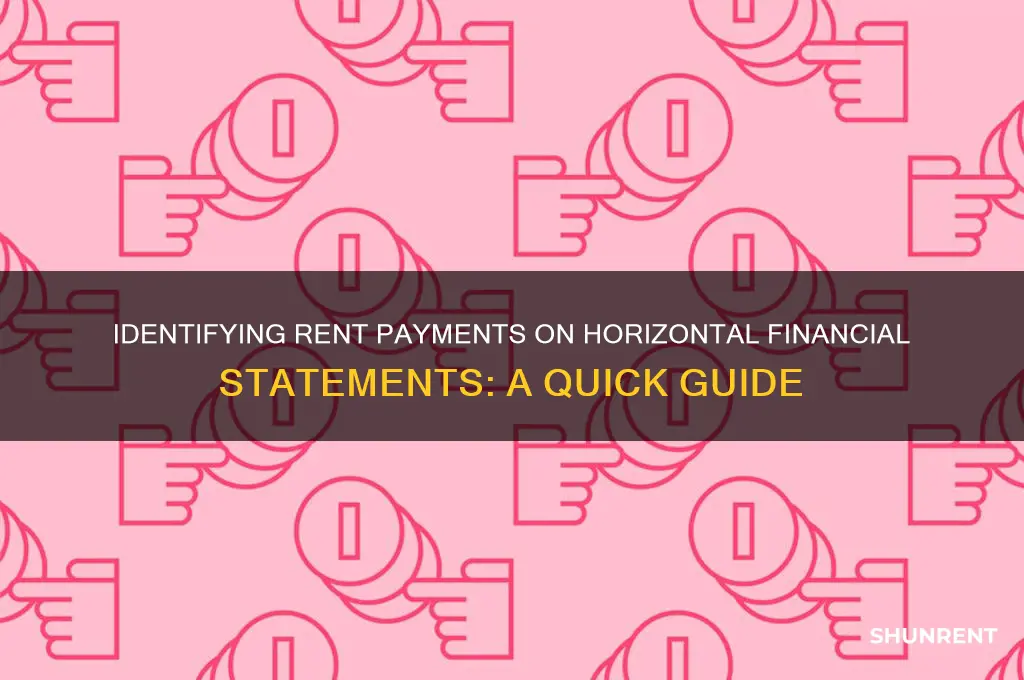 how to recognize rent paid on a horizontal statement