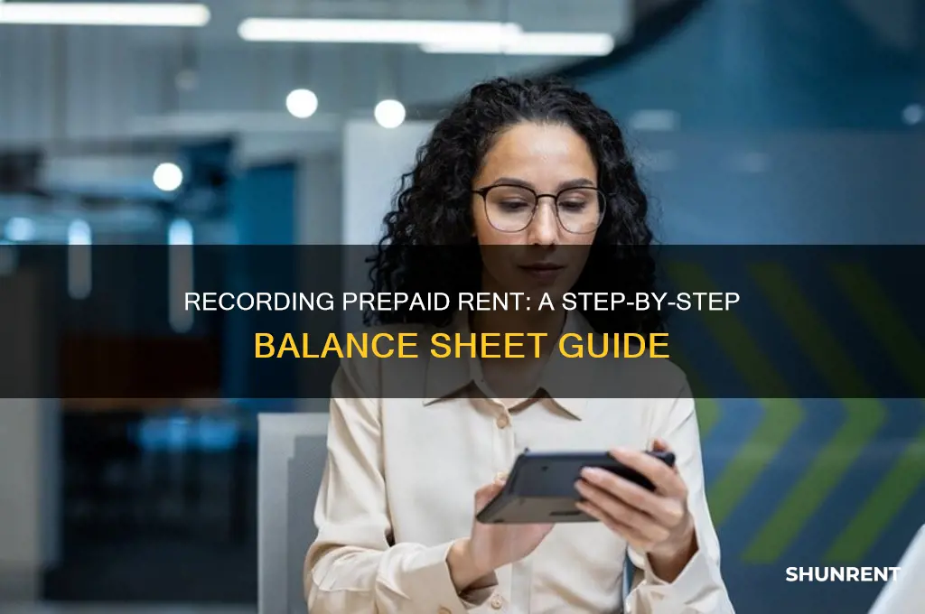 how to record consumed prepaid rent in balance sheet