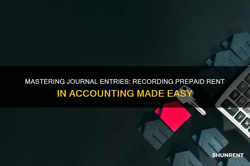 how to record prepaid rent in journal entry