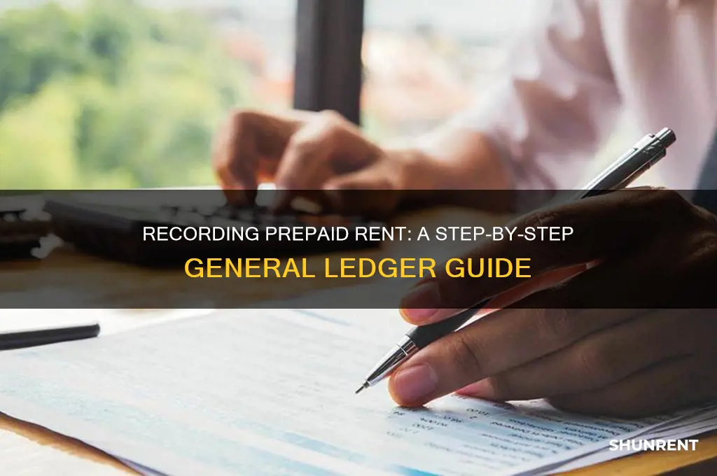 how to record prepaid rent to general ledger