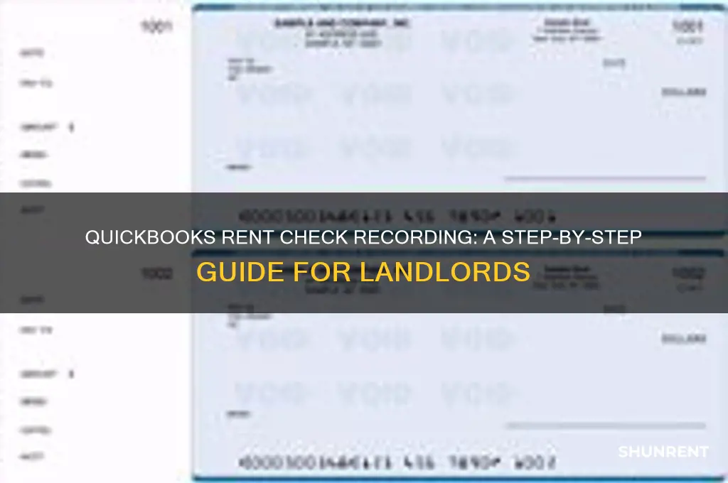 how to record rent check in qb