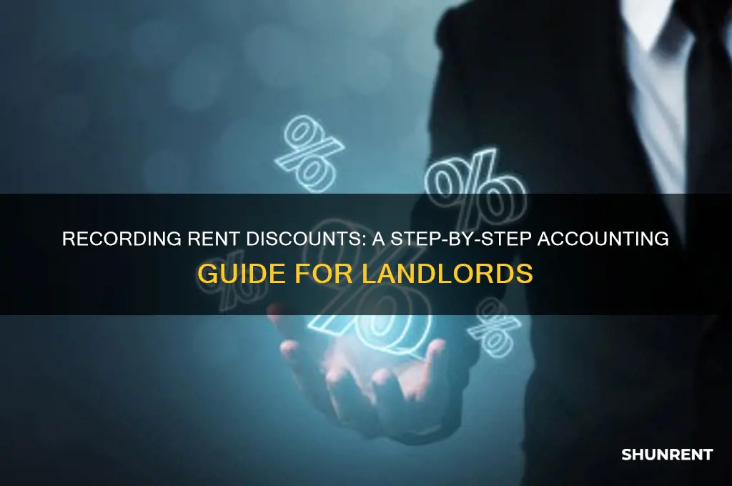 how to record rent discount in accounting