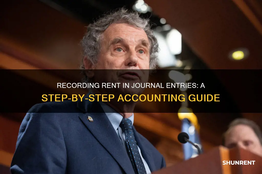 how to record rent in a journal entry