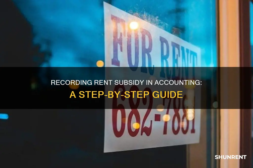 how to record rent subsidy in accounting