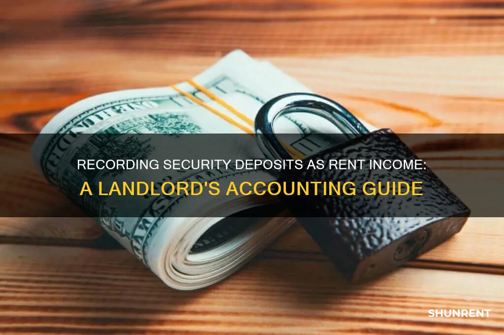 how to record security deposit as rent income