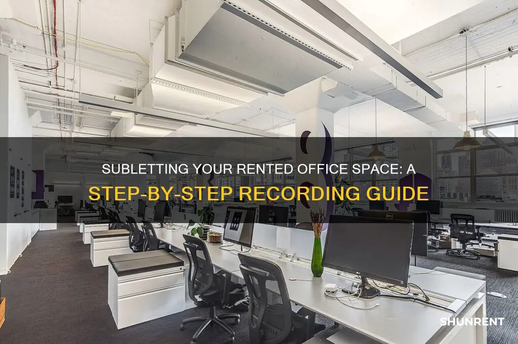 how to record sublet of our rented office space