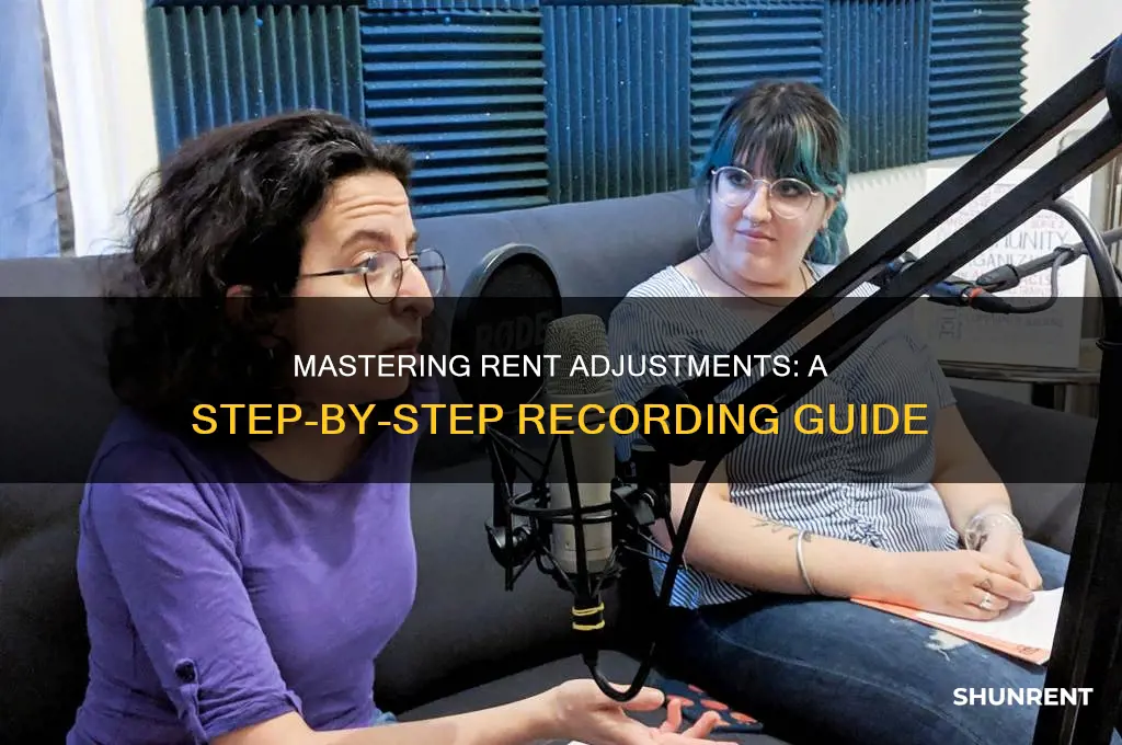 how to record the adjustment fo rent