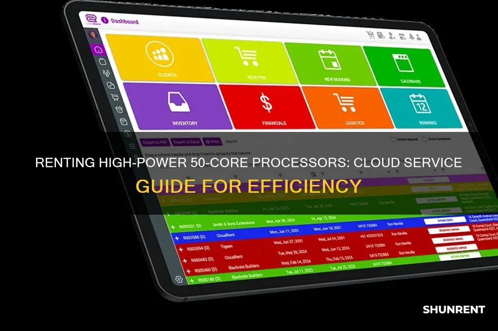 how to rent 50 core high power prosesors cloude service