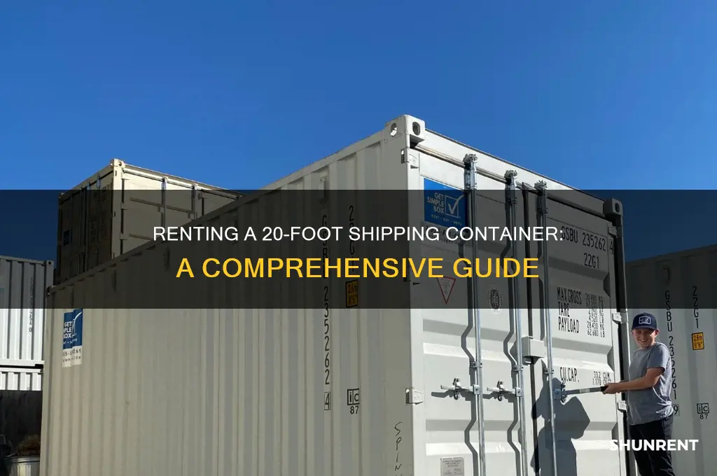 how to rent a 20 feet shipping container