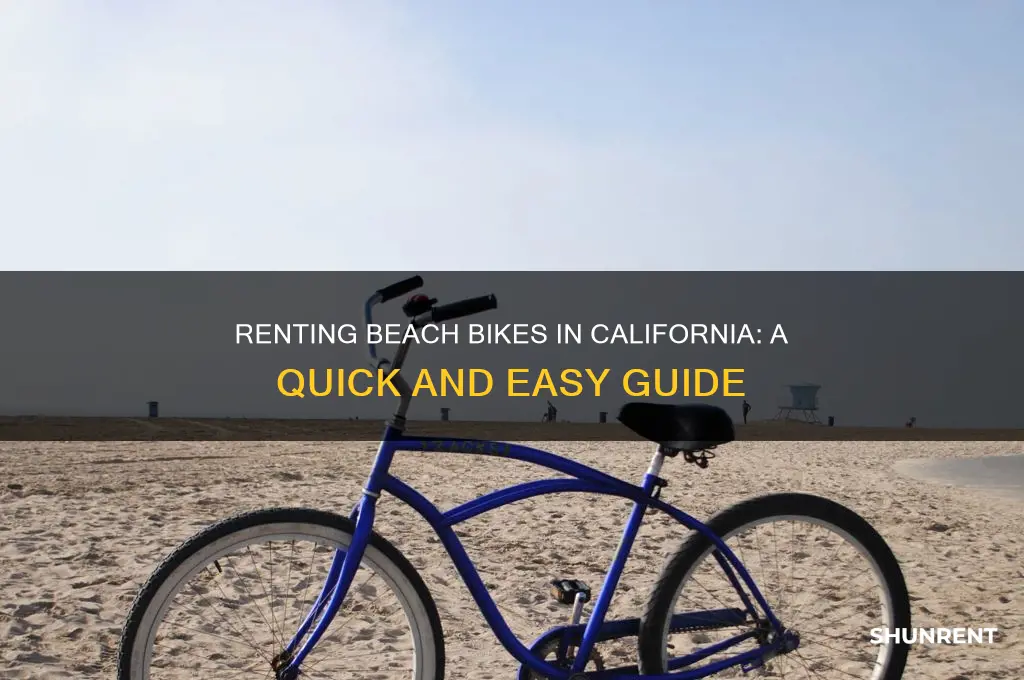 how to rent a bicycle on the beach in calif