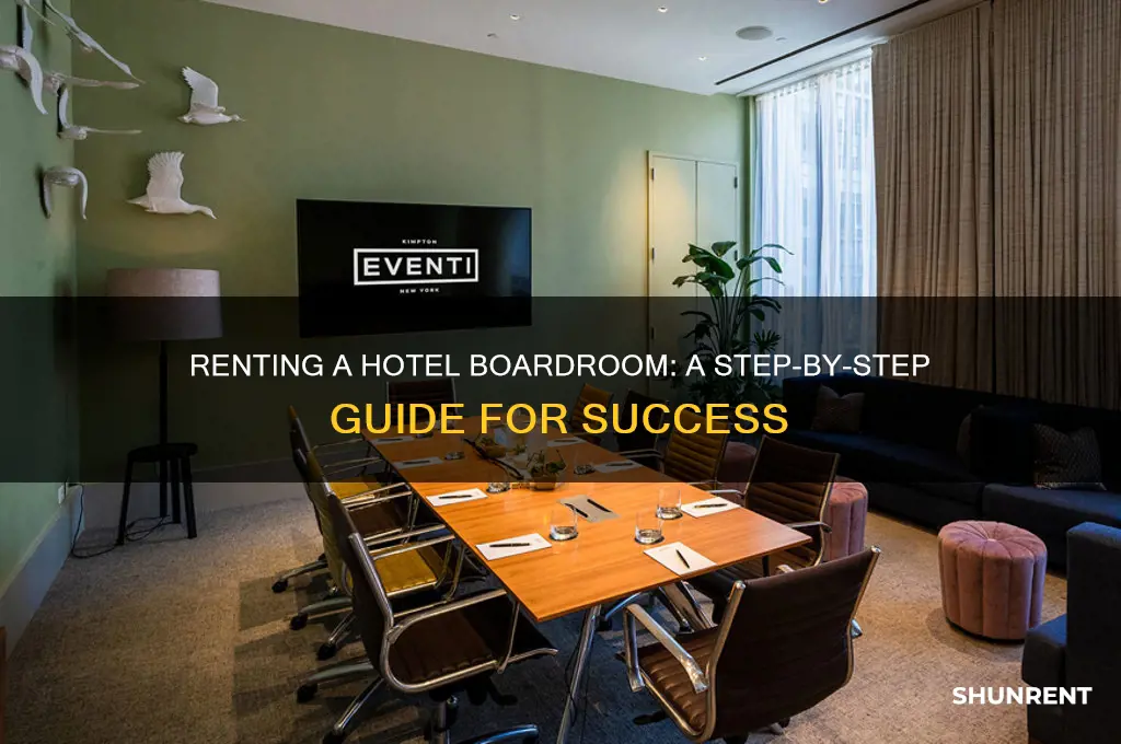 how to rent a boardroom in a hotel