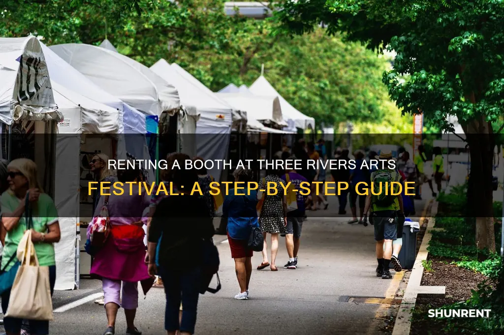 how to rent a booth at three rivers arts festival