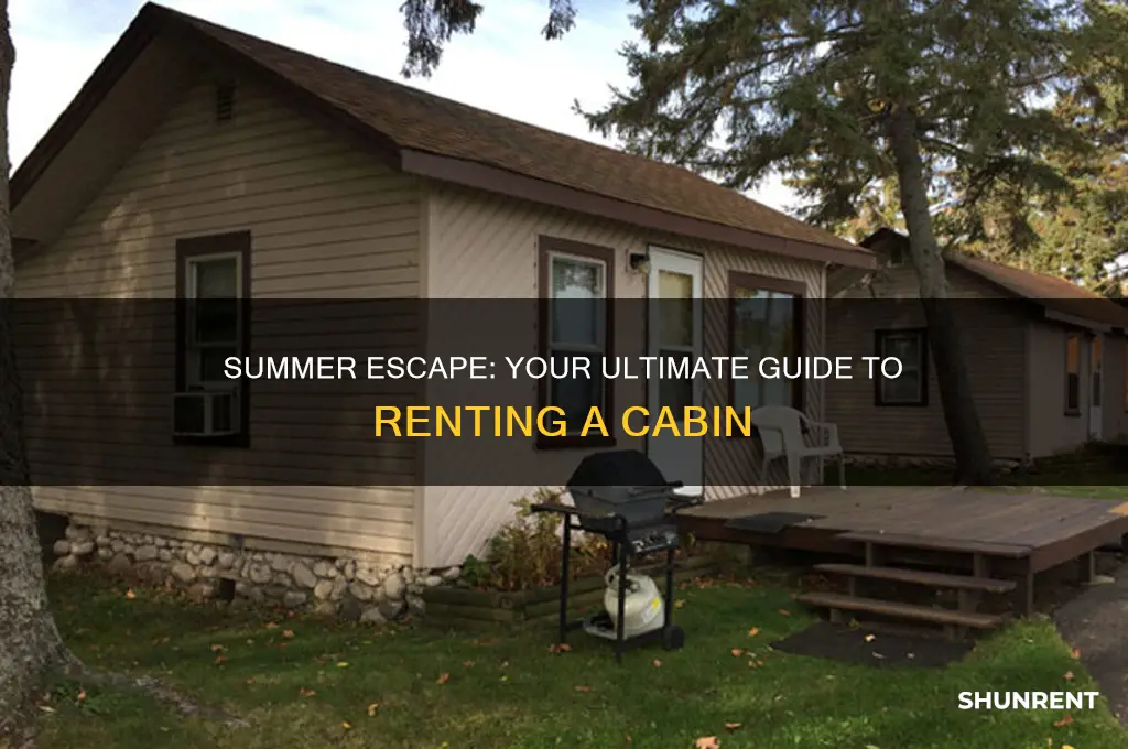 how to rent a cabin for the summer