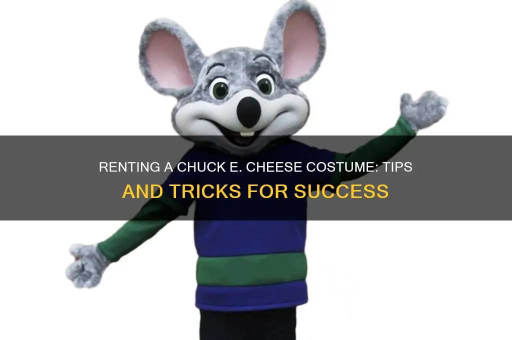 how to rent a chuck e cheese costume