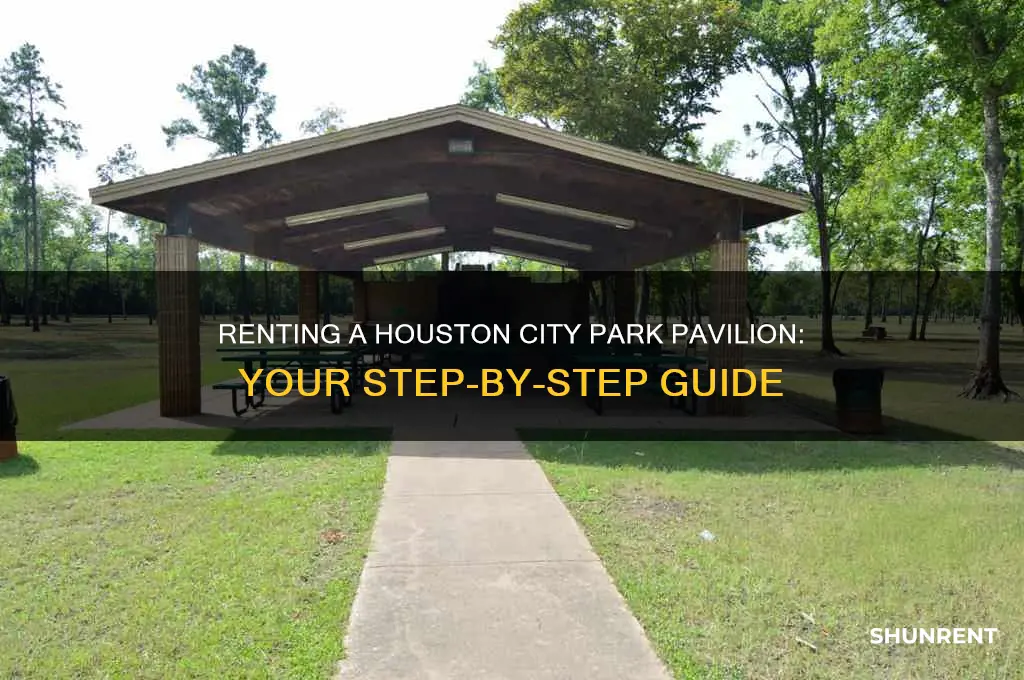 how to rent a city park pavilion houston tx