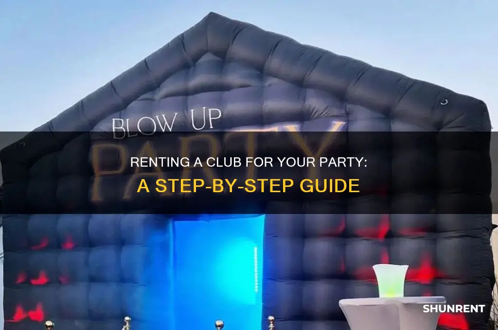how to rent a club for a party