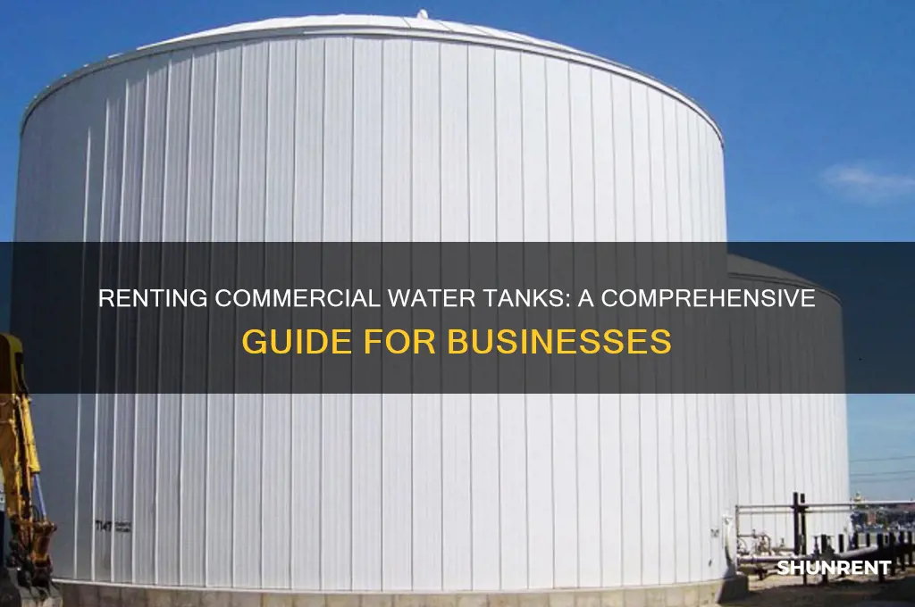 how to rent a commercial water tank
