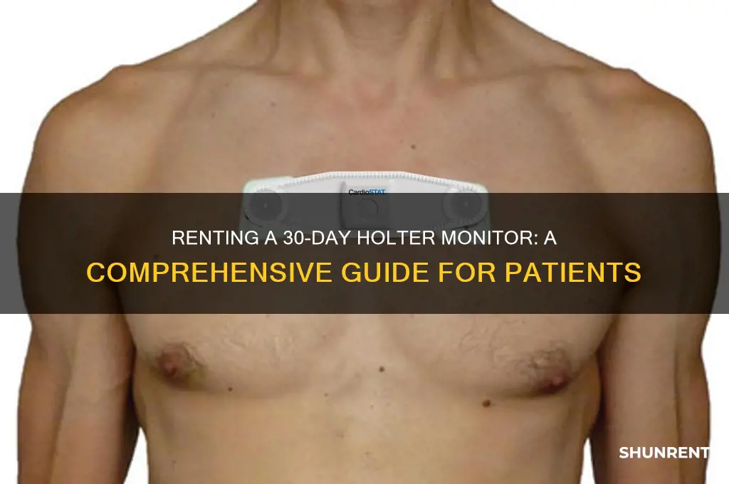 how to rent a continuous 30 day holter monitor