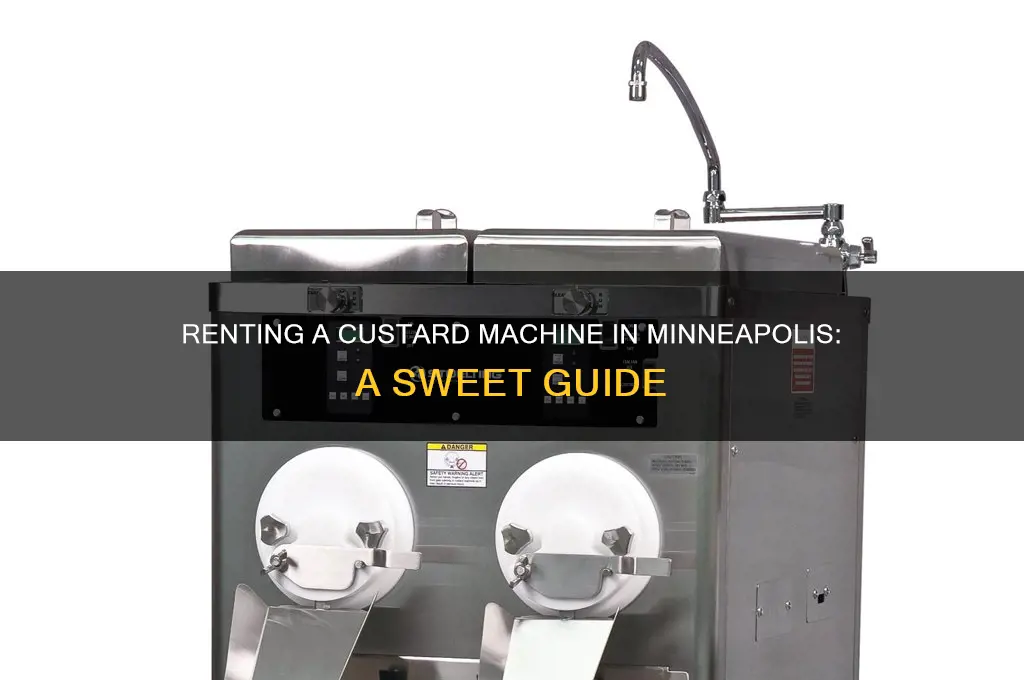 how to rent a custard machine in minneapolis