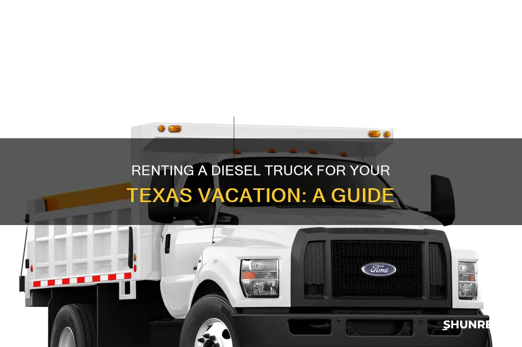 how to rent a diesel truck for vacation in texas