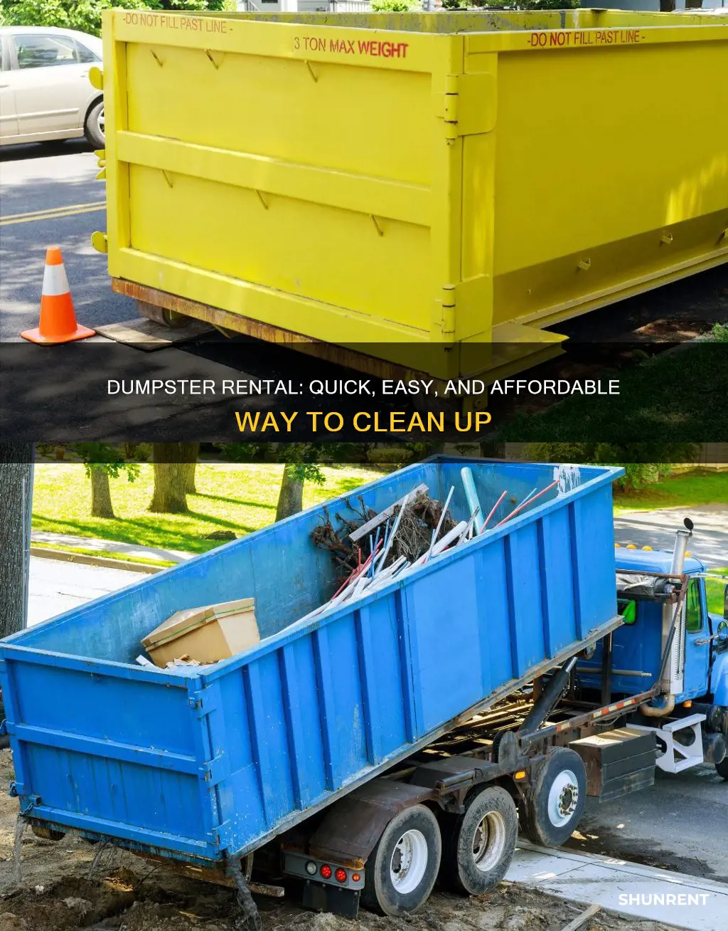 how to rent a dumpster for a day
