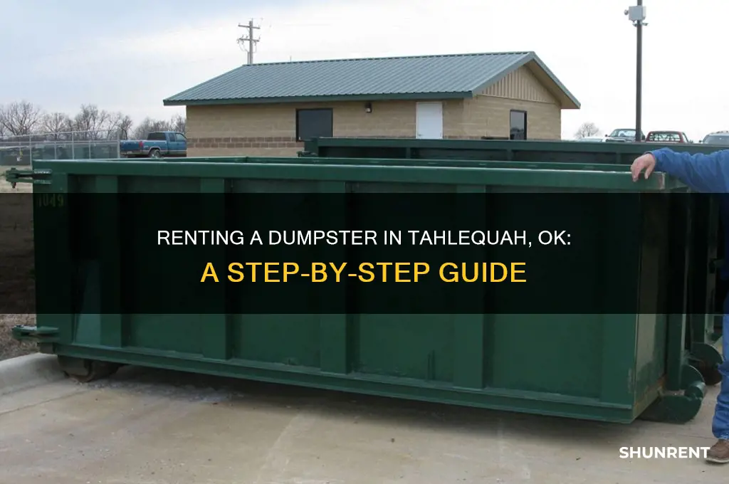 how to rent a dumpster tahlequah ok