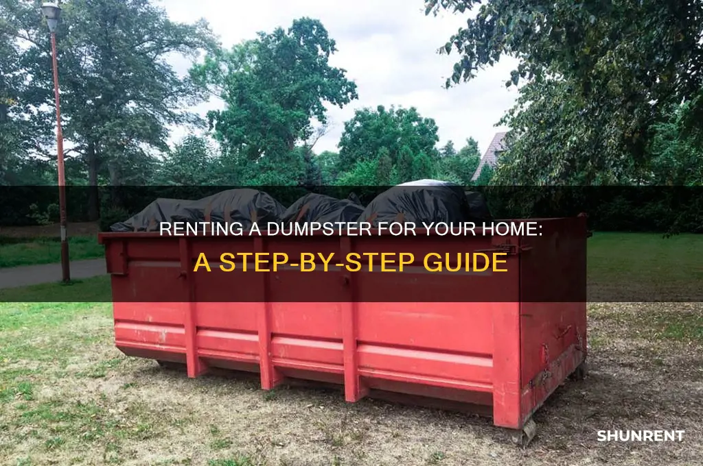 how to rent a dumptser at your residence
