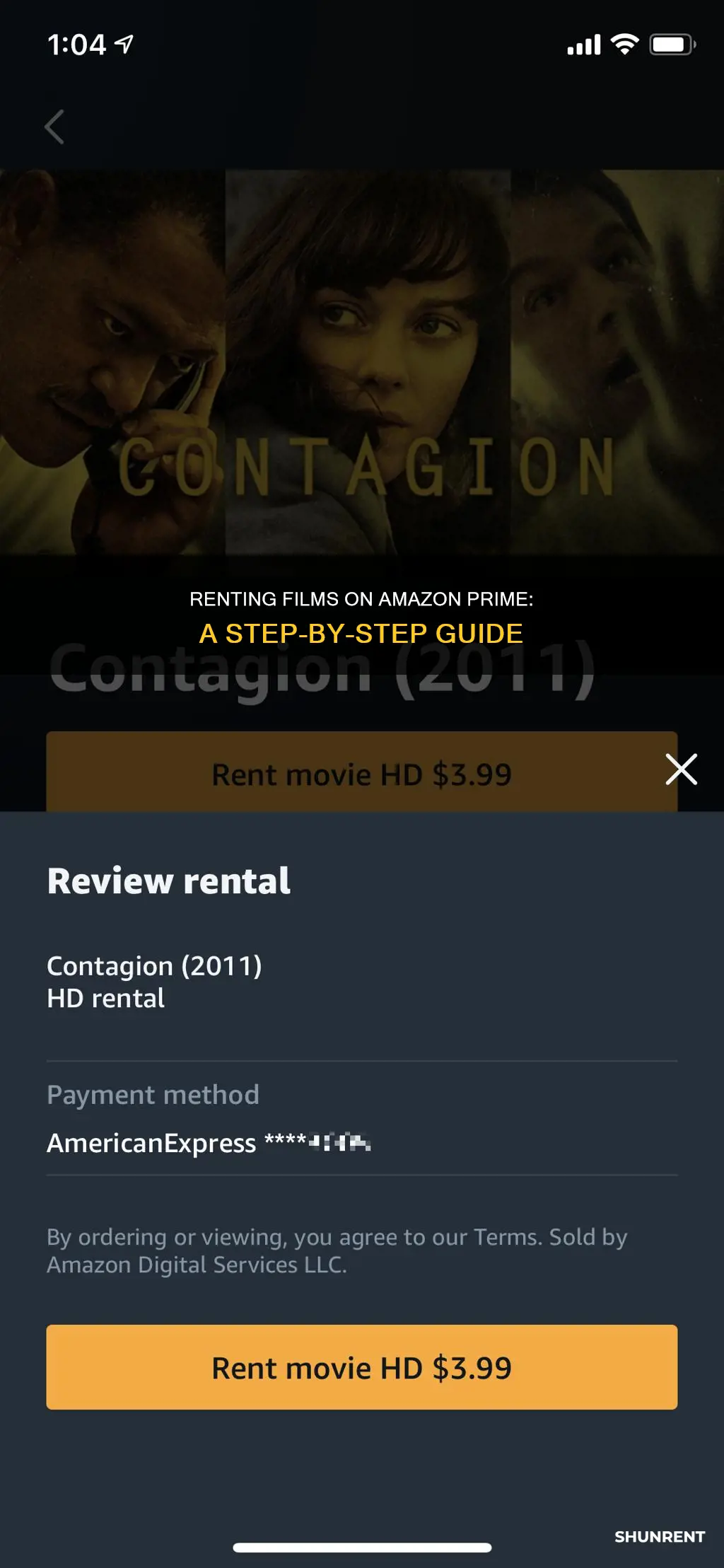 how to rent a film on amazon prime