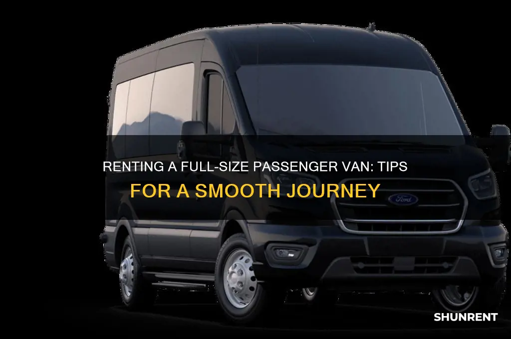 how to rent a full size passenger van