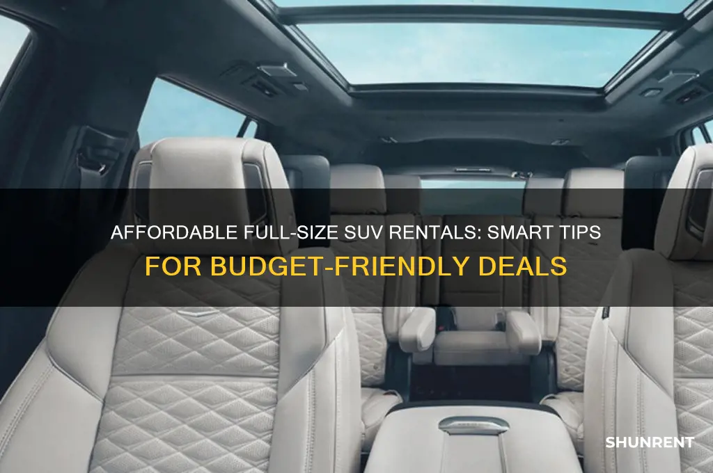 how to rent a full size suv cheap
