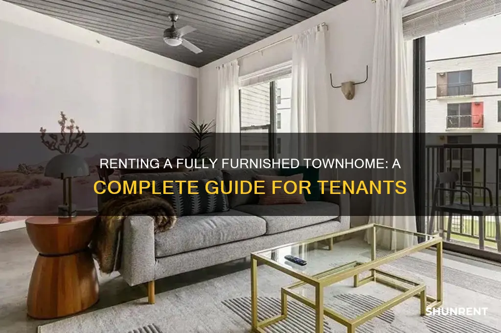 how to rent a fully furnished townhome