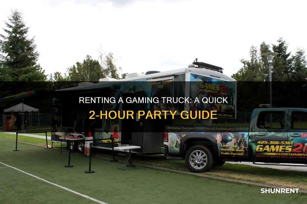 how to rent a gaming truck for two hours
