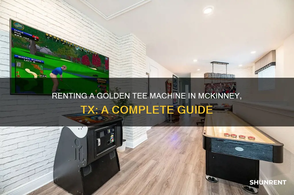 how to rent a golden tee machine in mckinney tx