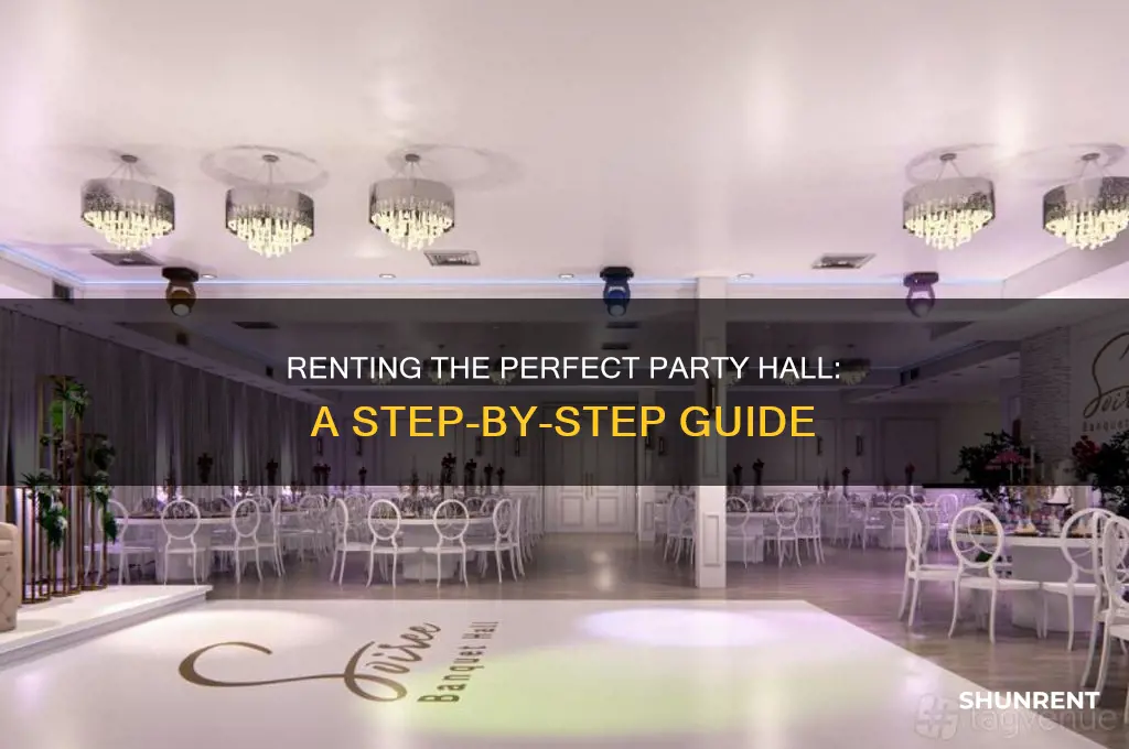 how to rent a hall for a party
