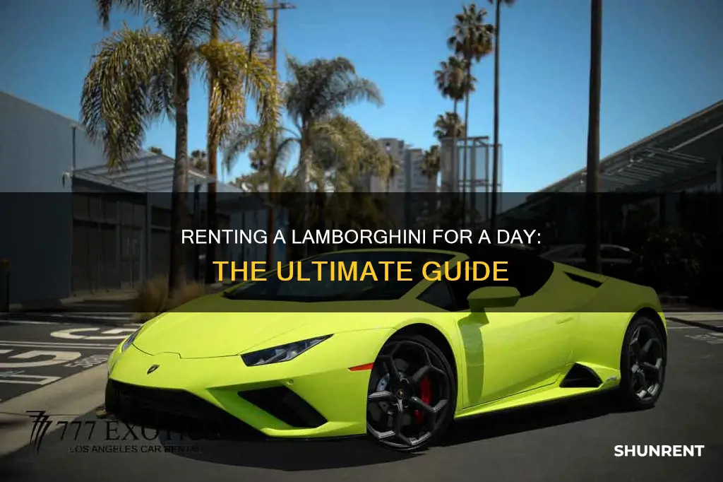 how to rent a lamborghini for a day