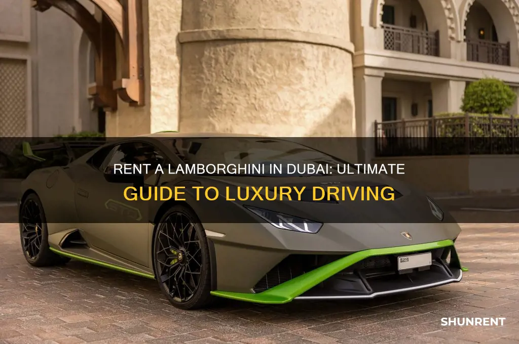 how to rent a lamborghini in dubai