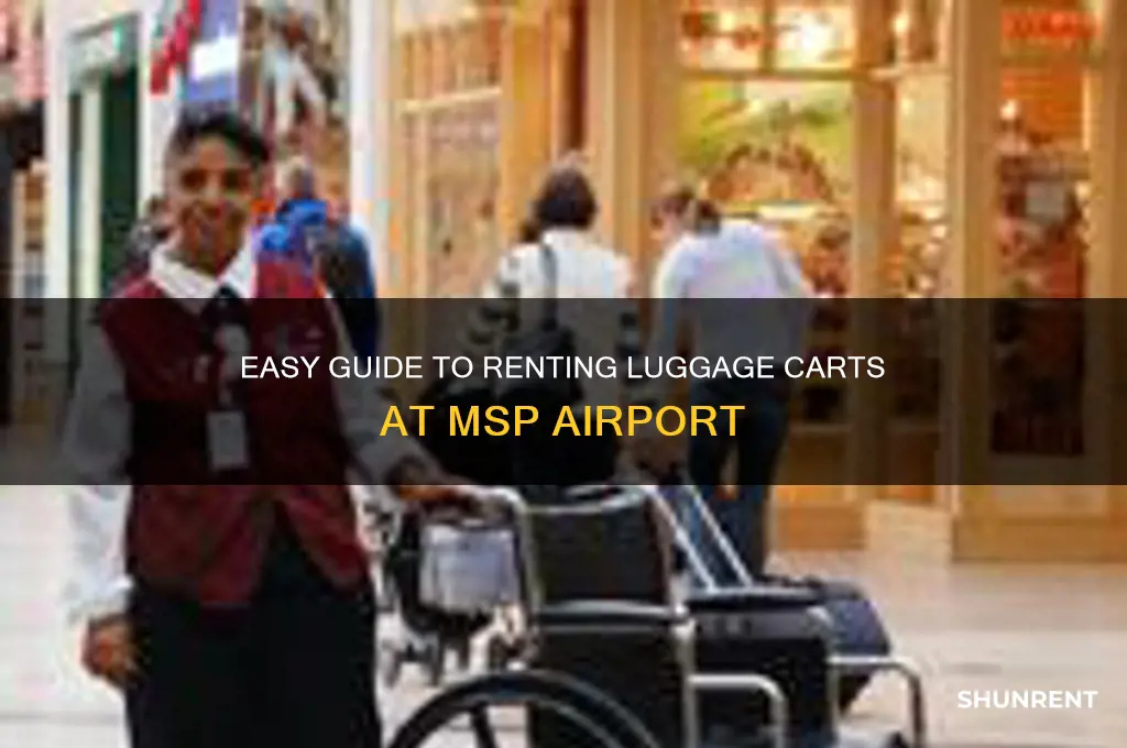 how to rent a luggage cart at msp