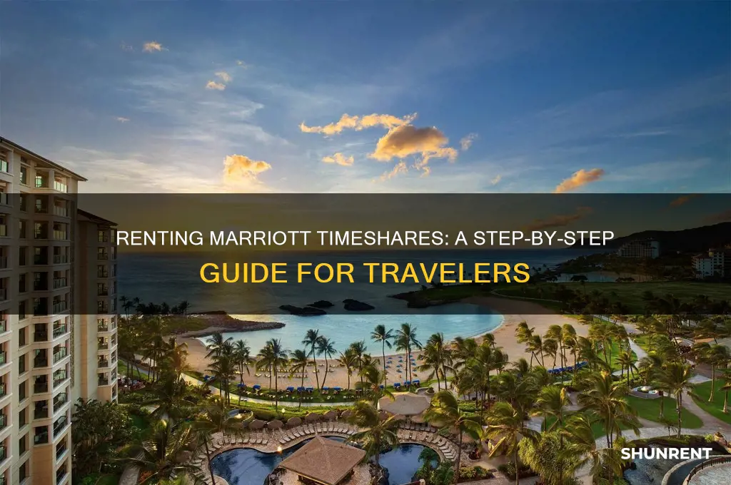 how to rent a marriott timeshare from an owner