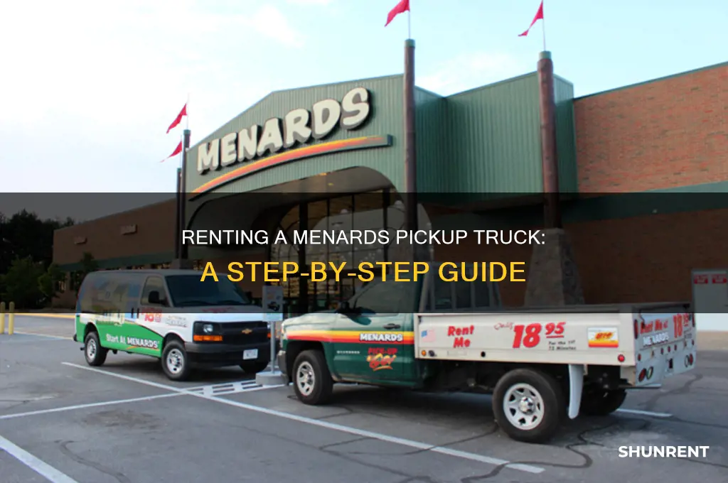 how to rent a menards pick up truck