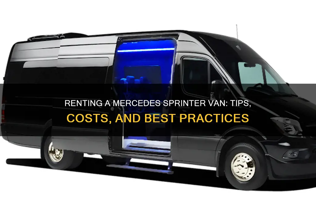 how to rent a mercedes sprinter van