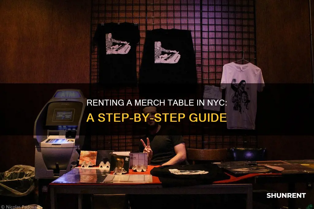 how to rent a merch table nyc