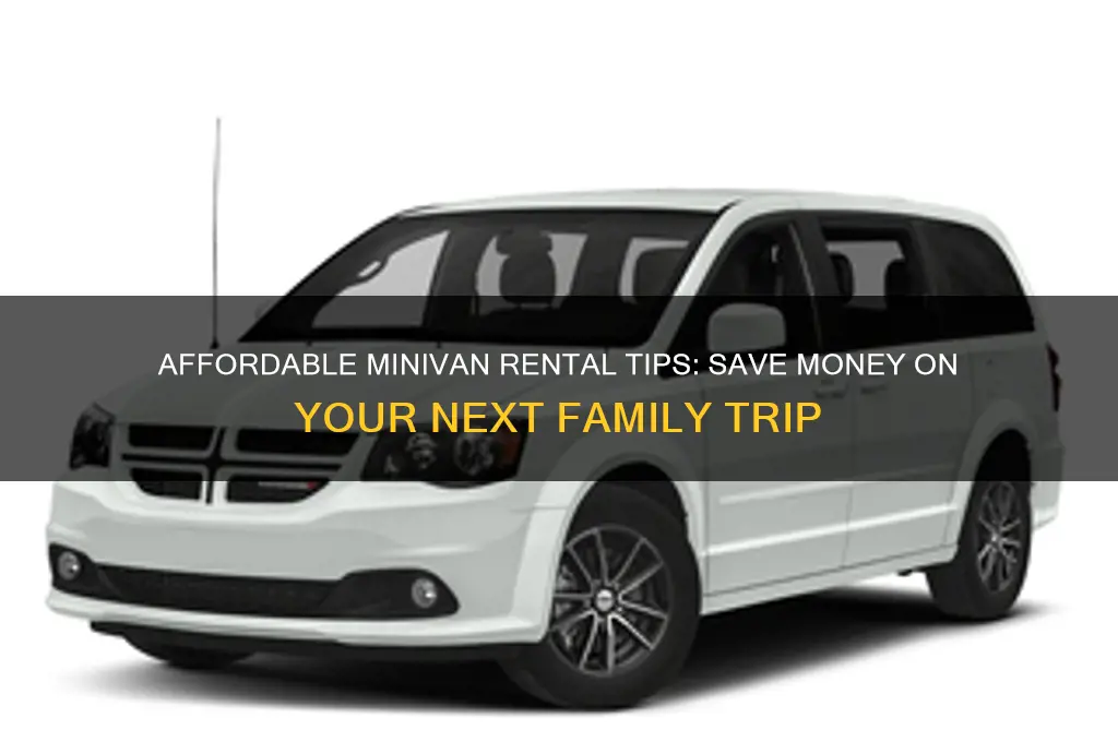 how to rent a min van cheap