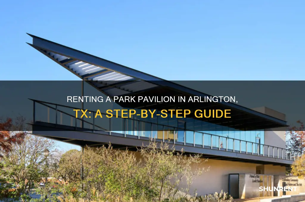 how to rent a park pavillion arlington tx